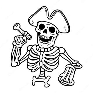 Pirate Skeleton Coloring Pages