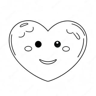 Cute Heart Emoji With Smiley Face Coloring Page 44194-35286