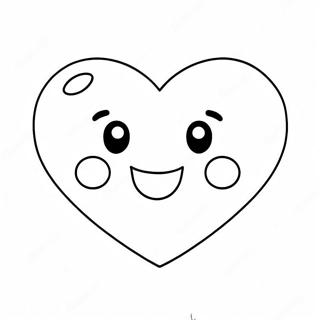 Cute Heart Emoji With Smiley Face Coloring Page 44194-35287