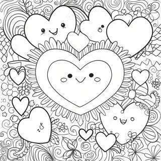 Cute Xoxo Hearts Coloring Page 44234-35315