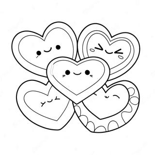 Cute Xoxo Hearts Coloring Page 44234-35316