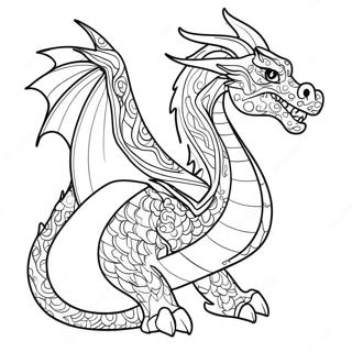 Mythical Dragon Coloring Page 4426-3650