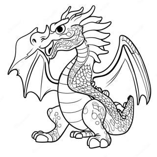 Mythical Dragon Coloring Page 4426-3652