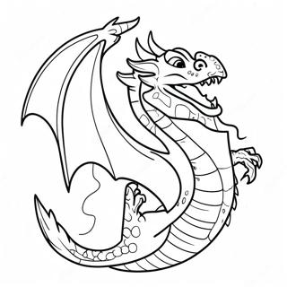 Majestic Fire Breathing Dragon Coloring Page 4427-3653