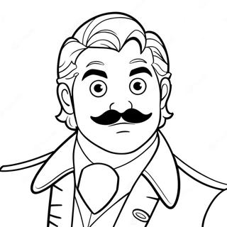 Gaston With His Iconic Mustache Coloring Page 44284-35355