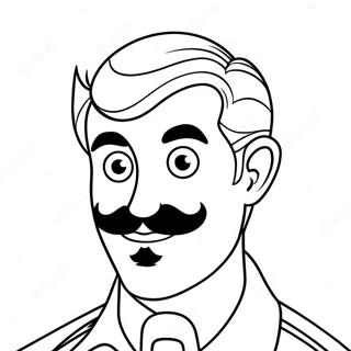 Gaston With His Iconic Mustache Coloring Page 44284-35356