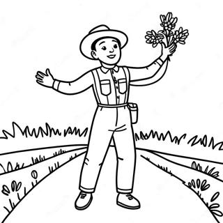 Colorful Sower Spreading Seeds Coloring Page 44314-35383