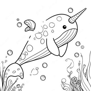 Narwhal Coloring Page 4436-3658