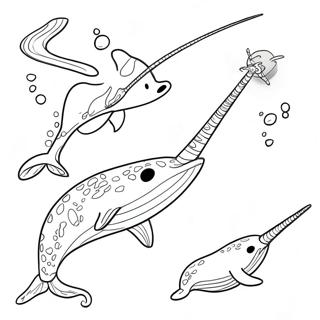 Narwhal Coloring Page 4436-3659