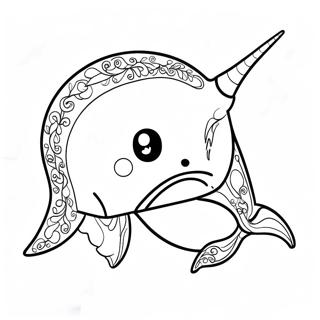 Narwhal Coloring Page 4436-3660