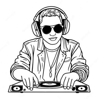 Dj Coloring Page 44393-35443