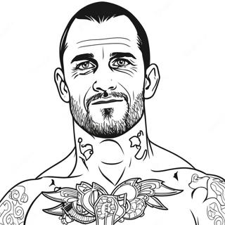 Cm Punk Coloring Page 44403-35454