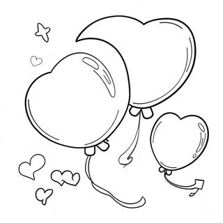 Colorful 4th Birthday Balloons Coloring Page 44414-35461