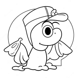 Grover With A Colorful Hat Coloring Page 44424-35470