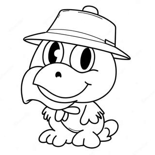 Grover With A Colorful Hat Coloring Page 44424-35472