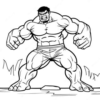 Angry Red Hulk In Battle Coloring Page 44454-35494