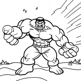 Angry Red Hulk In Battle Coloring Page 44454-35495