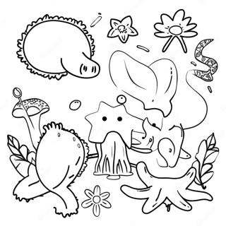 Colorful Living Things In Nature Coloring Page 44484-35520