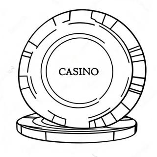 Colorful Casino Chips Coloring Page 44494-35525