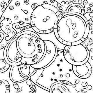 Colorful Casino Chips Coloring Page 44494-35527