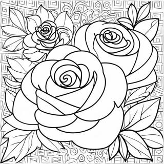 Roses Outline Coloring Page 44503-35529