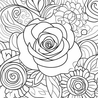 Roses Outline Coloring Page 44503-35530