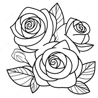 Roses Outline Coloring Page 44503-35531