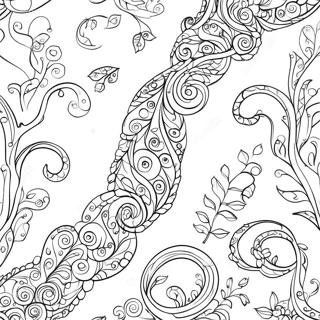 Whimsical Twisting Vines Coloring Page 44524-35545