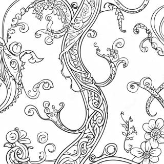 Whimsical Twisting Vines Coloring Page 44524-35547