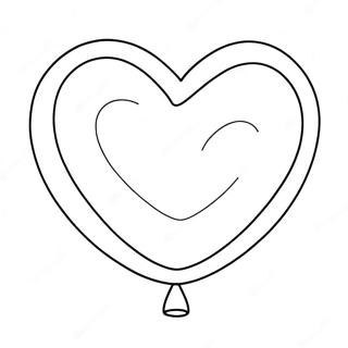 Heart Shaped Balloon Coloring Page 44544-35567