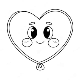 Heart Shaped Balloon Coloring Page 44544-35568