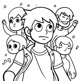 Scott Pilgrim Vs The World Coloring Page 44554-35575