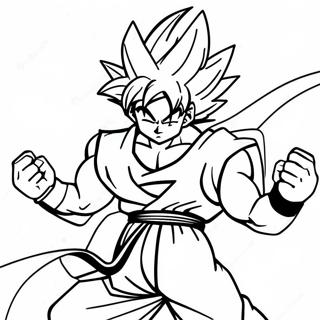 Goku Black In Battle Pose Coloring Page 4457-3677