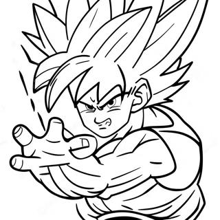 Goku Black In Battle Pose Coloring Page 4457-3679