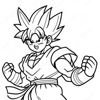 Goku Black In Battle Pose Coloring Page 4457-3680