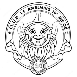 Club America Mascot Coloring Page 44594-35608