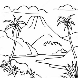 Colorful Honduras Landscape Coloring Page 44604-35613