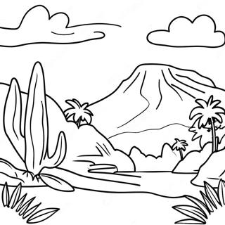 Colorful Honduras Landscape Coloring Page 44604-35614