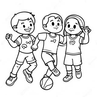 Ymca Kids Playing Sports Coloring Page 44614-35621