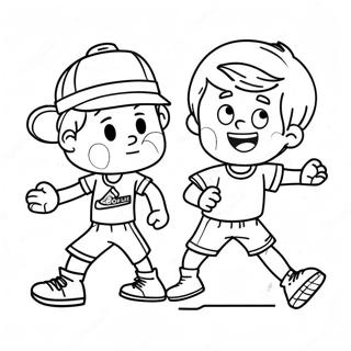 Ymca Kids Playing Sports Coloring Page 44614-35624