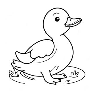 Cute Mallard Duckling Coloring Page 44624-35630