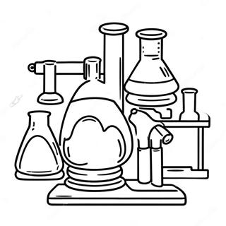 Colorful Science Lab Equipment Coloring Page 44634-35633