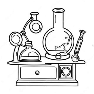 Colorful Science Lab Equipment Coloring Page 44634-35634