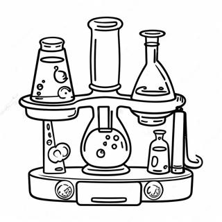 Colorful Science Lab Equipment Coloring Page 44634-35635