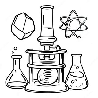 Colorful Science Lab Equipment Coloring Page 44634-35636