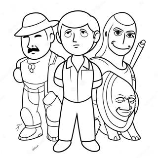 Famous Movie Characters Coloring Page 44644-35643