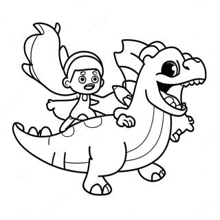 Moon Girl Flying With Devil Dinosaur Coloring Page 44654-35655