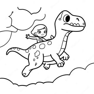 Moon Girl Flying With Devil Dinosaur Coloring Page 44654-35656