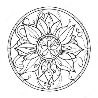 Colorful Suncatcher Design Coloring Page 44674-35669