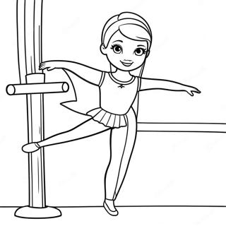 Barbie Gymnastics Coloring Page 44683-35674